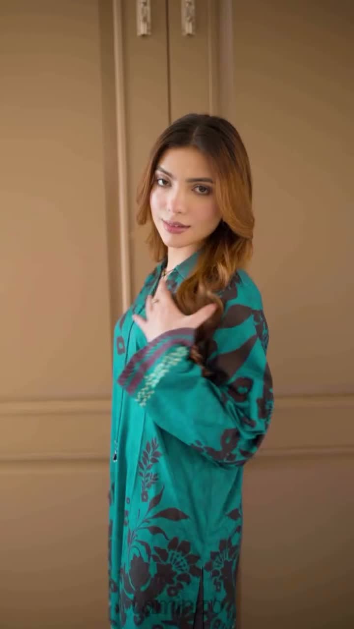 Sehrish Kanwal K-Ord Crepe Printed Co-Ord Set-Verde