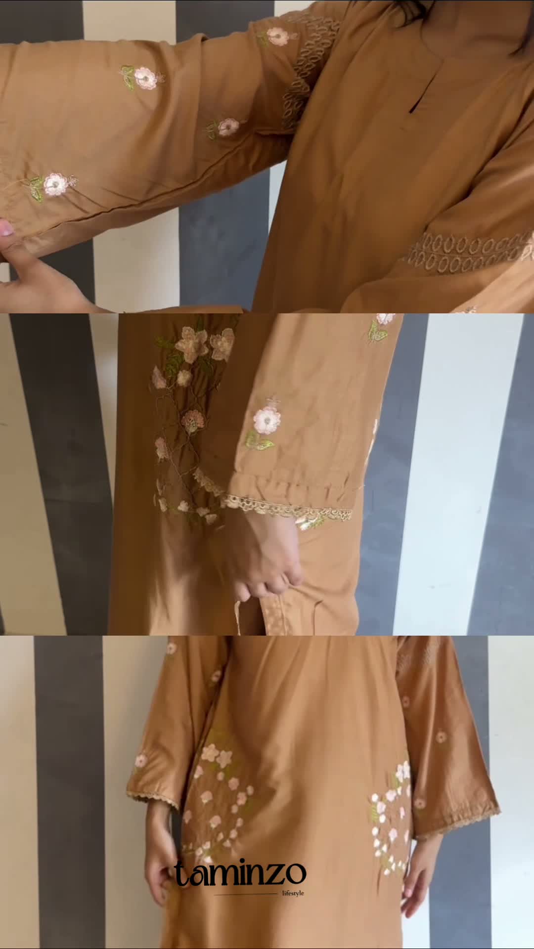 Brown Stylish Collection Vesper Linen Embroidered Stitched 2-Piece Suit-Mehrunisa