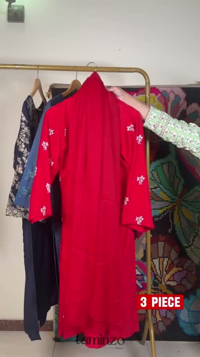 Stylish Collection Serene Summer Linen Embroidered Stitched 3-Piece Suit–Lilly