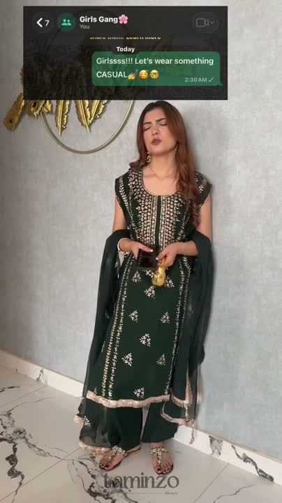 Green Savarna Cotton Embroidered Stitched 3-Piece Suit-Emerald Green