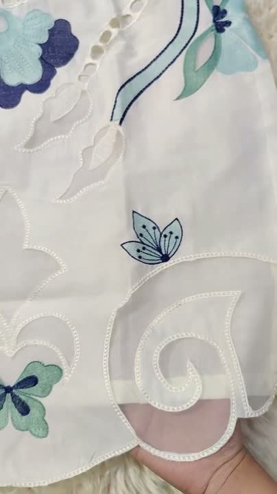 White-Duas Boutique Lawn Embroidered Stitched 3-Piece Suit-Chandni