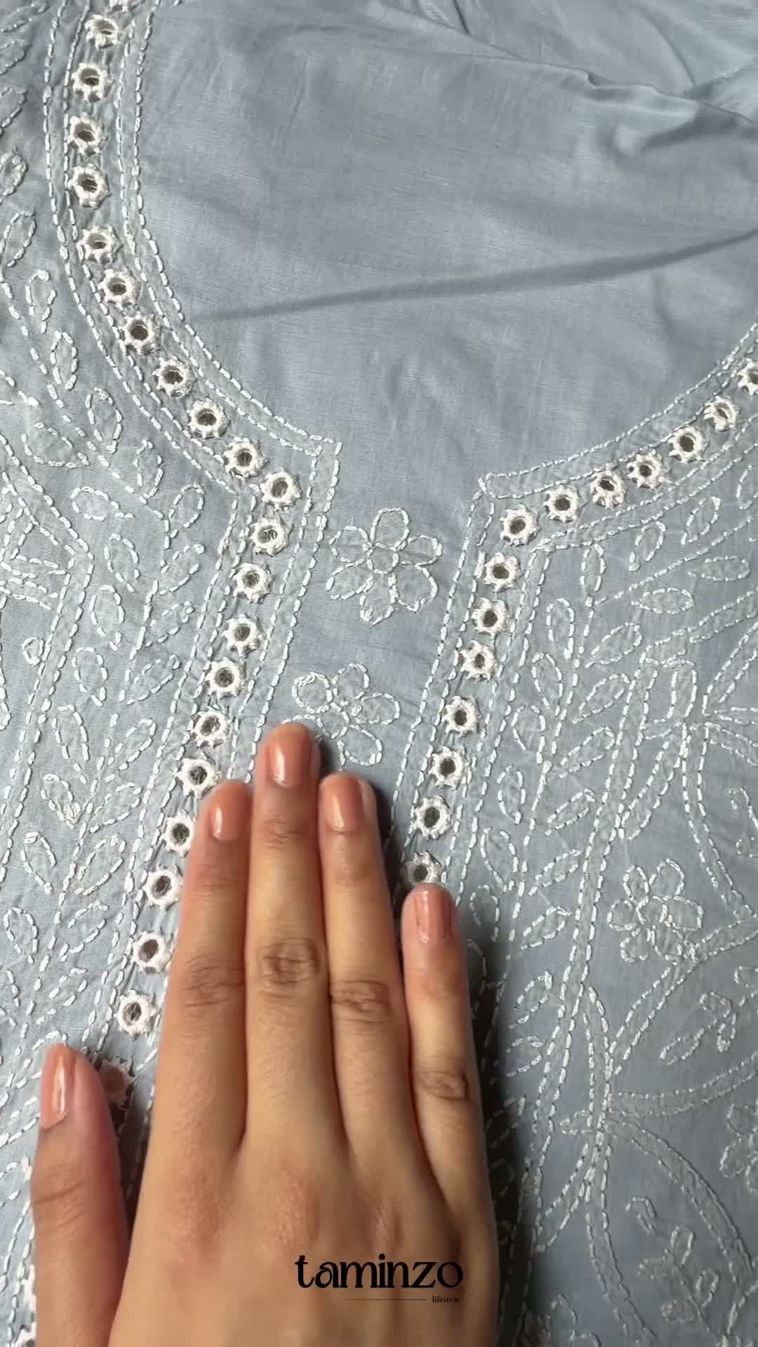 Grey-Fehm Lawn Embroidered Unstitched Shirt
